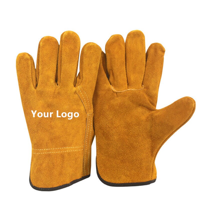 Cowhide Welding Gloves Manufacturer - Custom Logo Wear-Resistant High Temperature Resistant Gloves