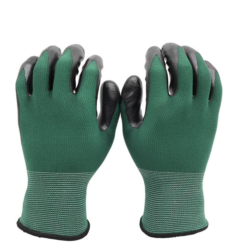 Nitrile Nylon Gloves Manufacturer - Customized Logo Printing Knitted EN388 Gloves