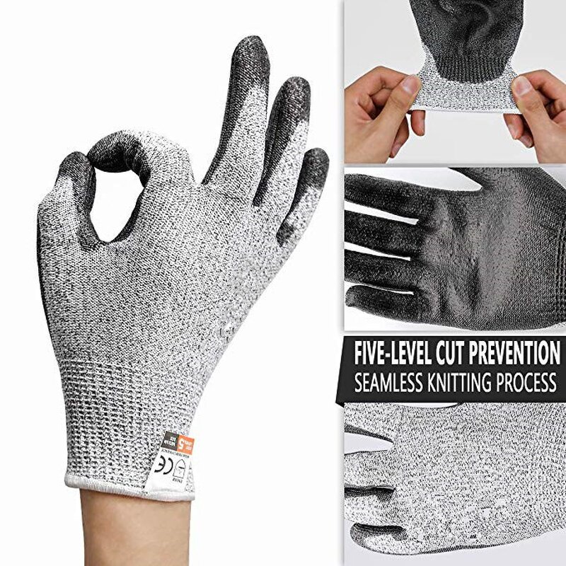 Cut Resistant Gloves Manufacturer - HPPE PU Coated Level 5 Glass Handling Safety Gloves