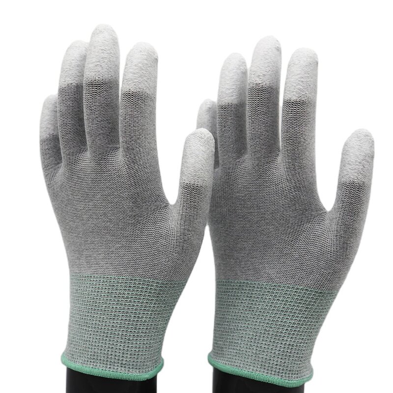 ESD Anti Static Gloves Factory - Nylon Carbon Fiber PU Fingertips ESD Gloves