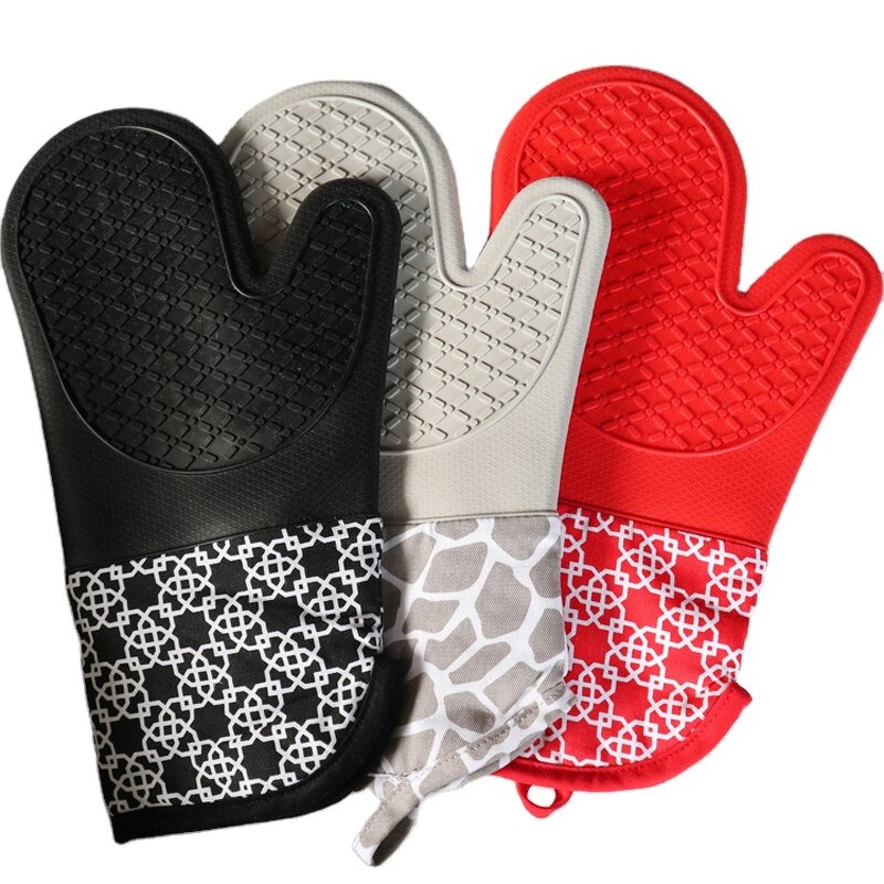 BBQ Gloves Factory - Silicone Oven Kitchen Cooking Heat Resistant Barbecue Gloves