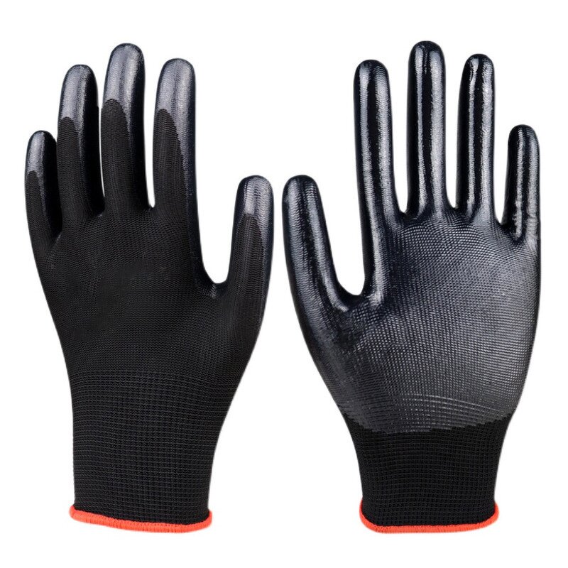 Garden Work Gloves Manufacturer - Top Quality Oil Resistant Polyester Shell Nitrile Coated Gloves