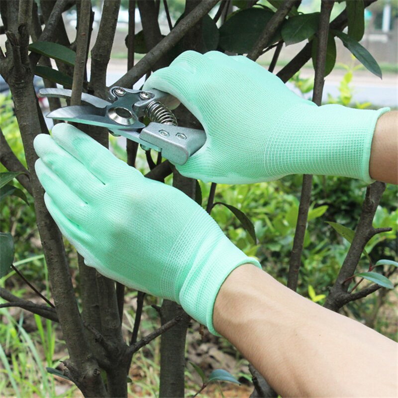 Gardening Gloves Factory - Color Customized Nylon PU Coated Women Yard Working Gloves