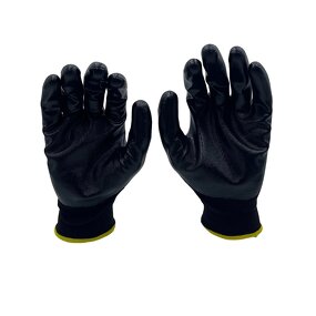 Black Nitrile Gloves Manufacturer - OEM Seamless Nylon Knitted Working Safety Gloves