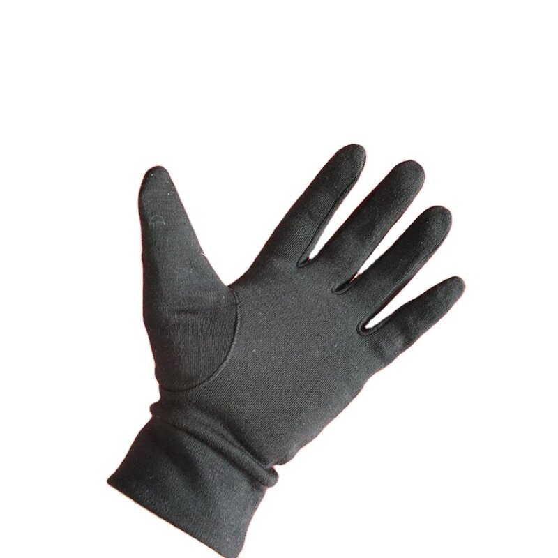 Skiing Glove Liner Factory - Unisex Black Light Weight Merino Wool Thermal Gloves