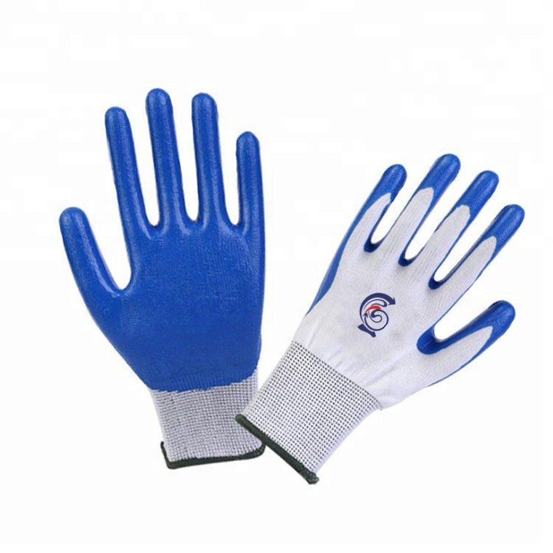 Safety Work Gloves Factory - FREE SAMPLE Knitted Liner Smooth Nitrile Gloves