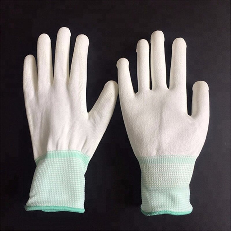 PU Gloves Factory - Free Sample White Polyester Nylon Knitted Cheap Safety Gloves