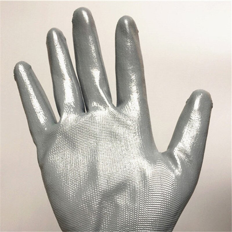 Garden Nitrile Gloves Manufacturer - Color Nylon Oil Resistant Safety Gloves