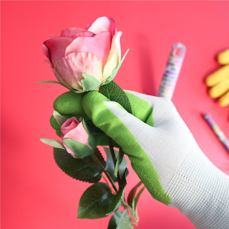 Kids Garden Gloves Manufacturer - Premium Polyester Nylon Knitted Shell Foam Latex Gloves