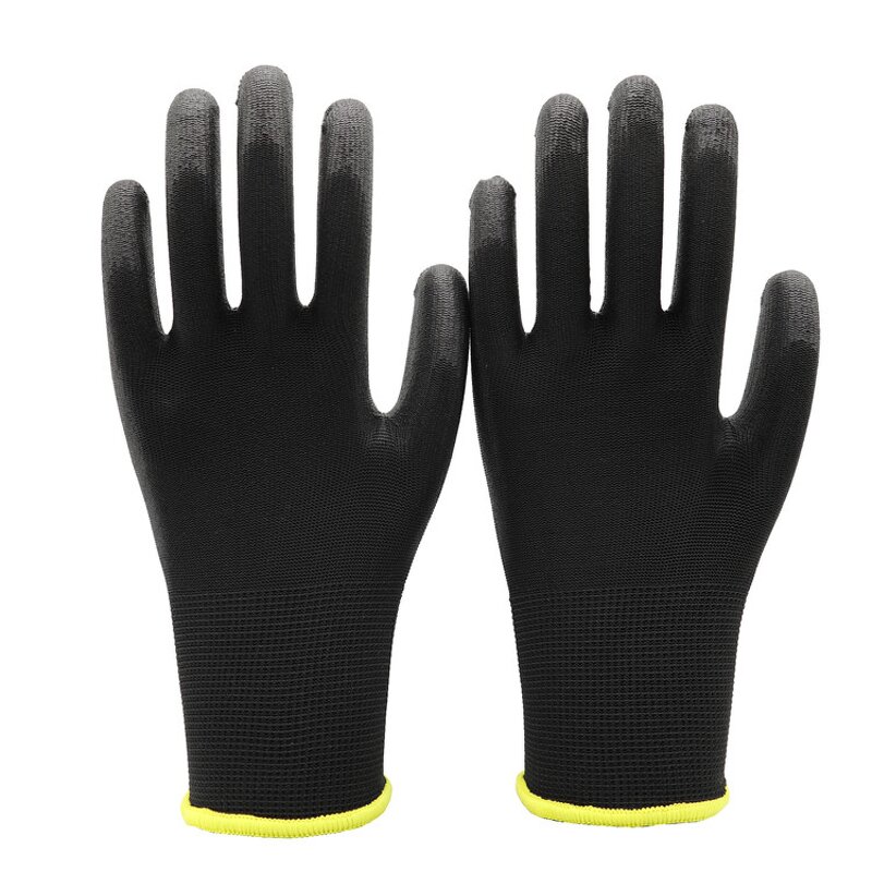 PU Coated Work Gloves Factory - Black General Purpose Labor Protection Gloves