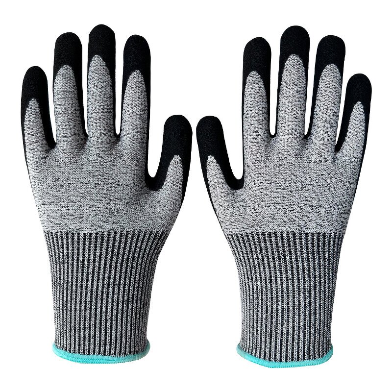 High Grip Cut Resistant Gloves Manufacturer - Custom Sandy Nitrile HPPE Industrial Safety Gloves
