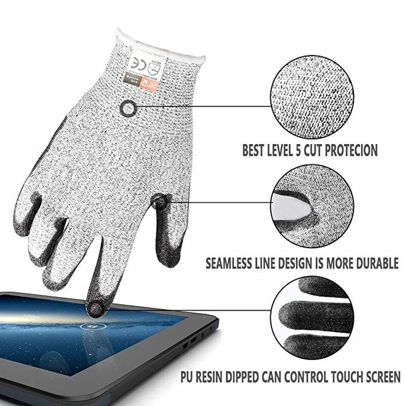 Cut Resistant Gloves Manufacturer - HPPE PU Coated Level 5 Glass Handling Safety Gloves