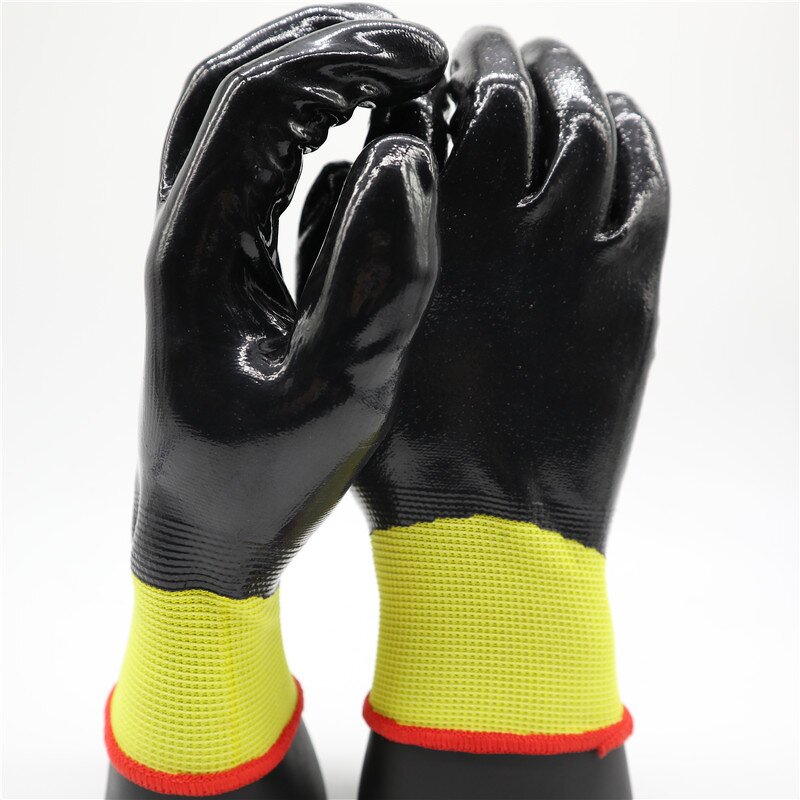 Waterproof Nitrile Gloves Manufacturer - Full Coated Oil Resistant Clean Room Safety Gloves