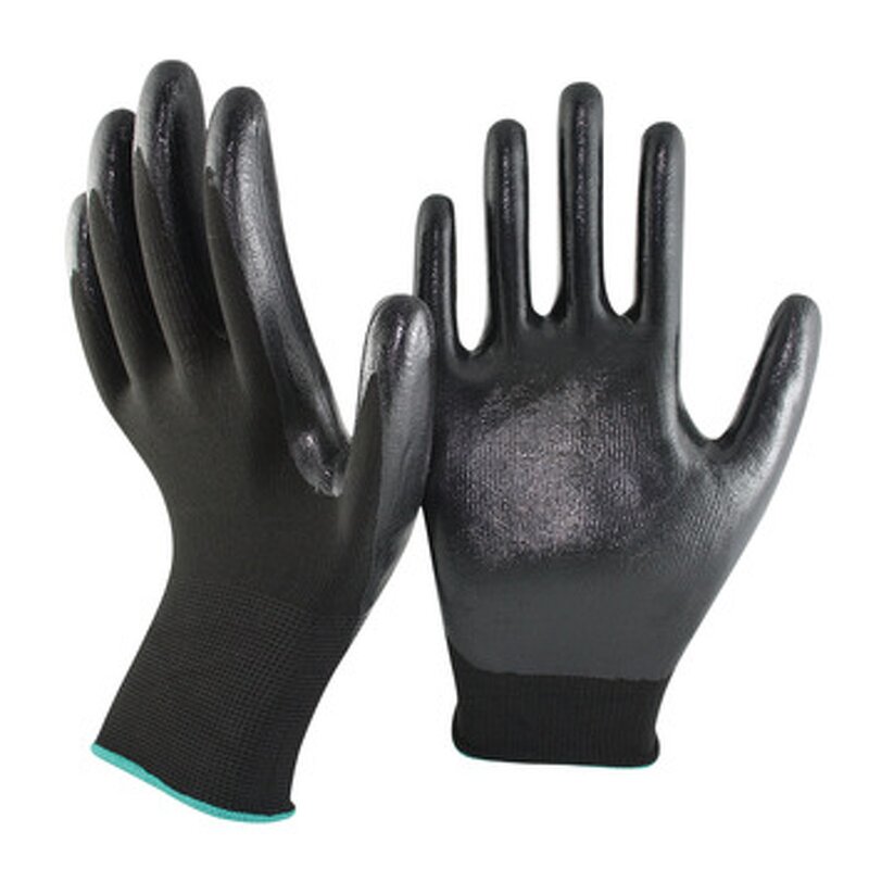 Nitrile Work Gloves Factory - EN388 Heavy Duty Coated Construction Black Nitrile Gloves