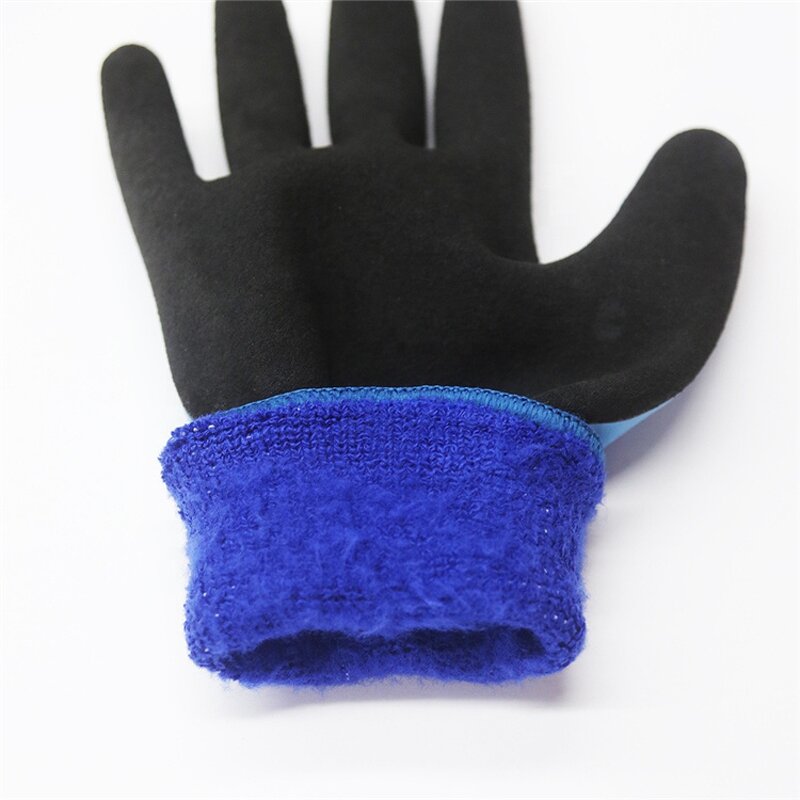 Winter Warm Gloves Manufacturer - Double Liner Acrylic Terry Loop Nitrile Latex Full Coated Gloves