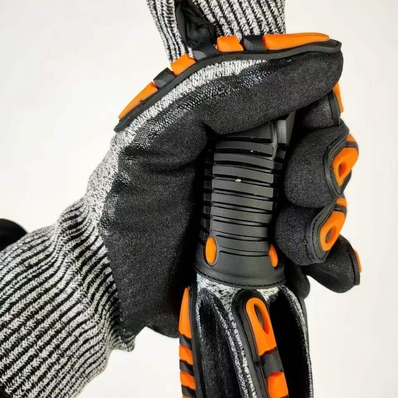 Impact Resistant Gloves Factory - Silicone Coated Palm TPR Work Mechanic Safety Gloves