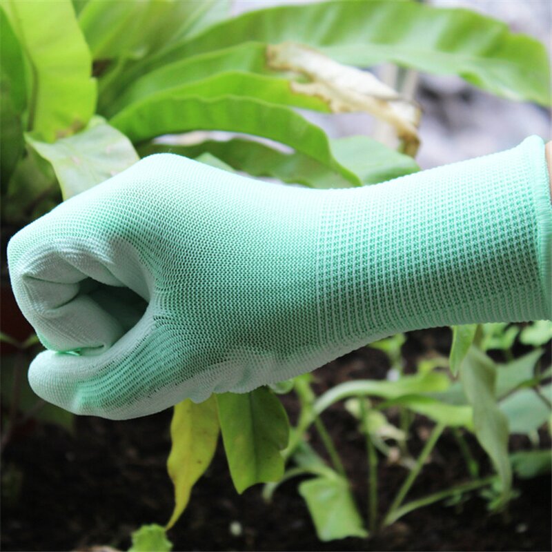 Women Garden Gloves Manufacturer - Colorful Dye Nylon PU Coated Lady's Gardening Gloves