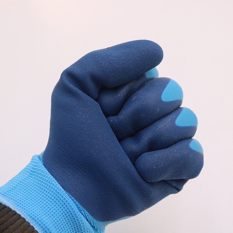 Winter Work Gloves Manufacturer - Anti-freezer Acrylic Terry Brushed Rubber Latex Coated Gloves