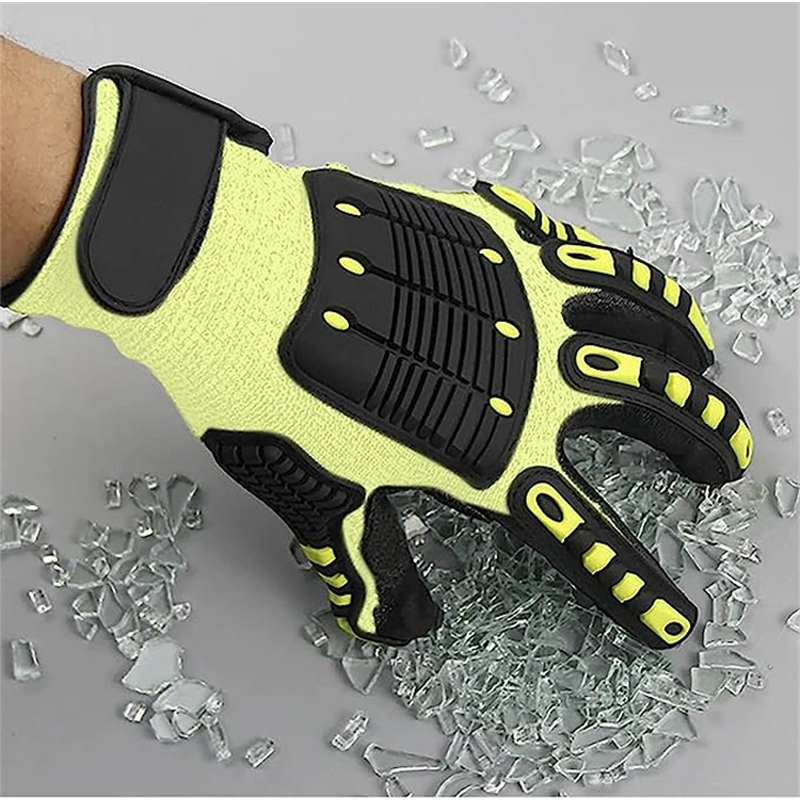 TPR Knuckle Protective Gloves Manufacturer - Sandy Nitrile HPPE Anti-Impact Work Gloves
