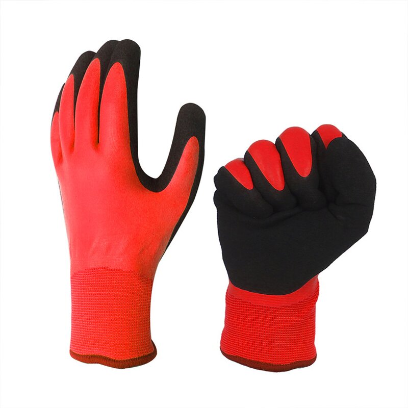 Winter Labour Gloves Factory - Acrylic Loop Nitrile Latex Full Coated Oil Proof Protective Gloves