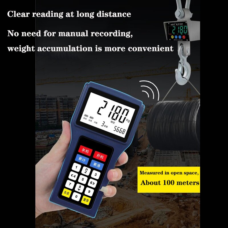 Crane Scale Manufacturer - OEM/ODM Custom Wireless 300kg 500kg Hanging Scale Waterproof Stainless Steel Digital