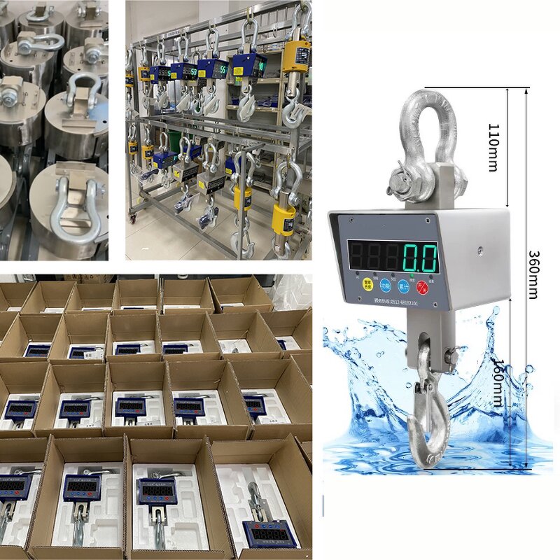 Crane Scale Manufacturer - OEM/ODM Custom Wireless 300kg 500kg Hanging Scale Waterproof Stainless Steel Digital