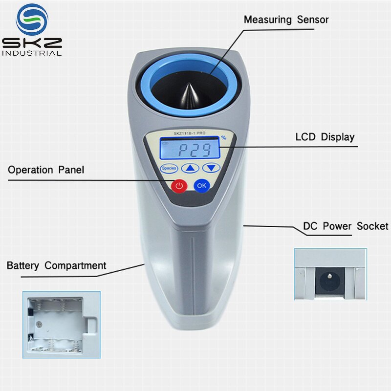 Grain Moisture Meter Factory - OEM/ODM Custom Code Type Portable Grain Moisture Tester Corn Rice Wheat