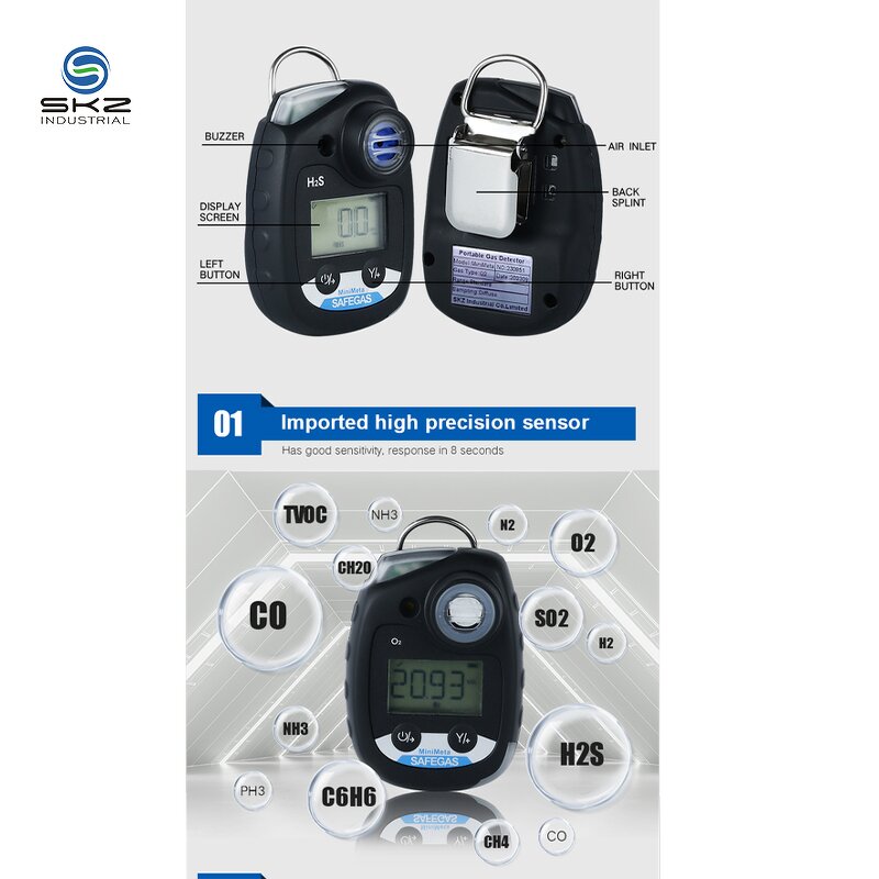 Gas Detector Factory - OEM/ODM Custom Portable Oxygen Monitoring Single Gas Detector Maintenance-free
