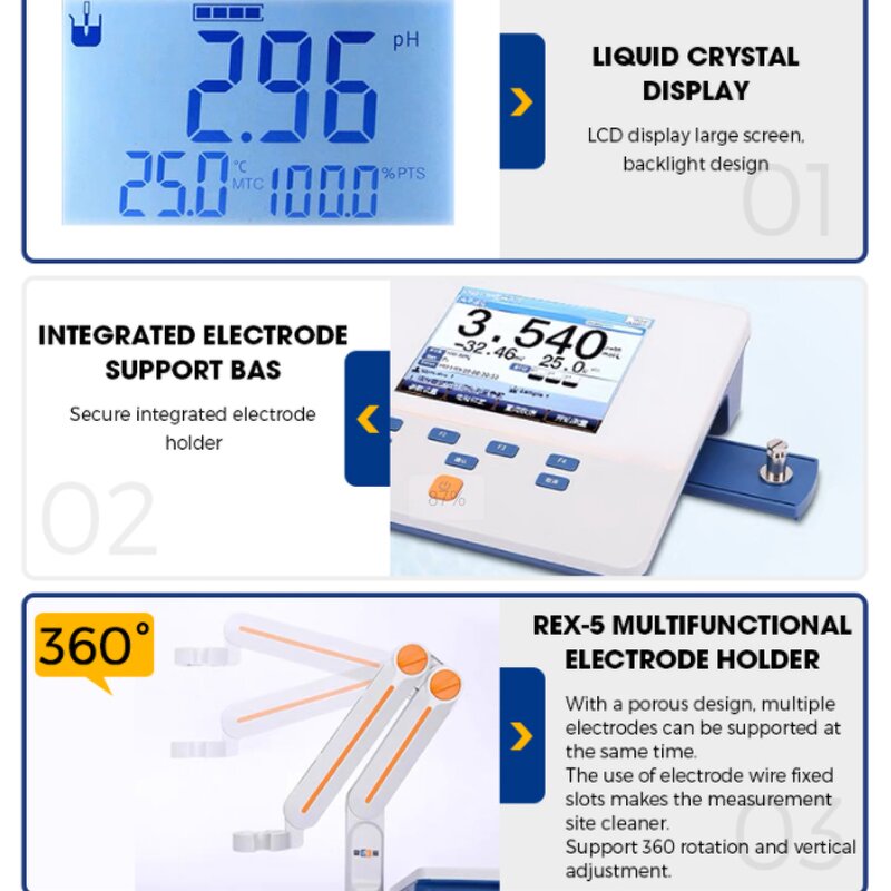 pH Meter Manufacturer - OEM/ODM Custom Laboratory Digital Benchtop Pool pH ORP Meter Tester