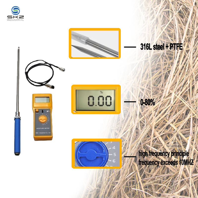 Hay Moisture Meter Factory - OEM/ODM Custom Portable Rice Straw Wheat Straw High Precision Hay Moisture Meter