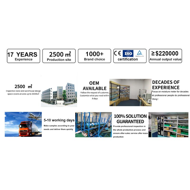 Moisture Meter Factory - OEM/ODM Custom 0-80% Portable Moisture Meter for Chemical Mineral