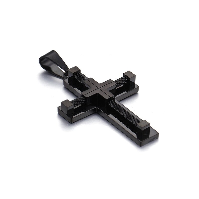 Cross Pendant Jewelry Manufacturer - Stainless Steel Diamond Box Chain Unisex Casual Trendy