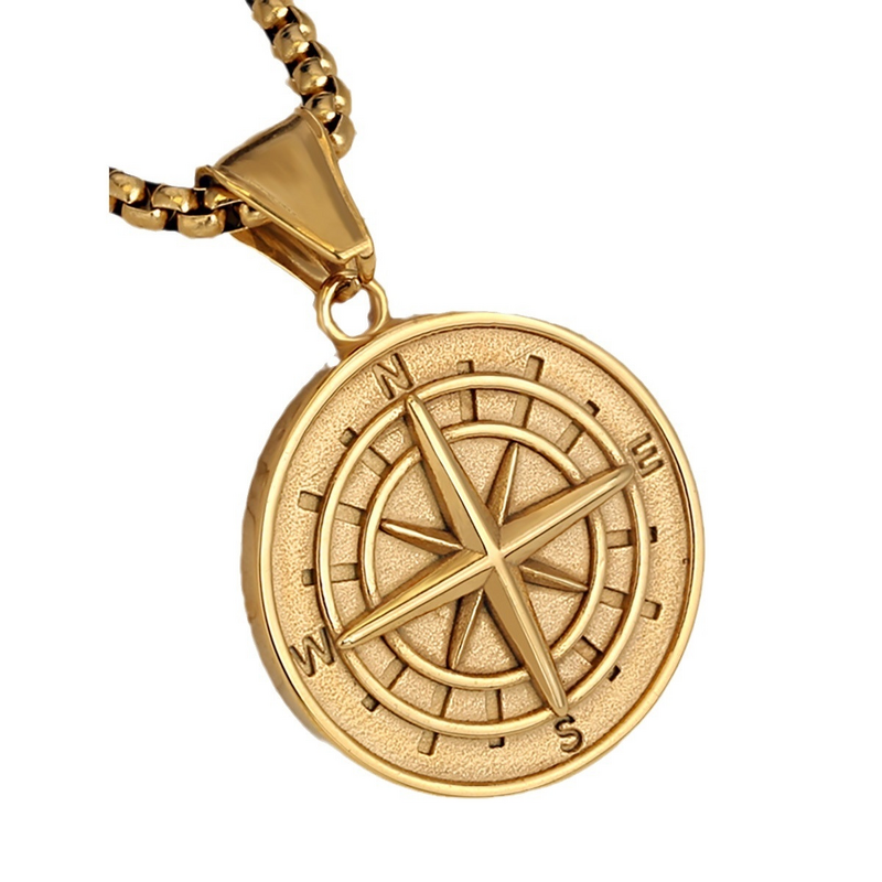 Compass Pendant Manufacturer - Personalized Stainless Steel Cross-Border Exclusive Fashion Jewelry