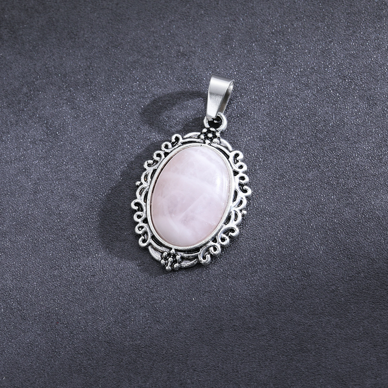 Leopard Pendant Manufacturer - European American White Crystal Natural Stone Amethyst Versatile Hollow