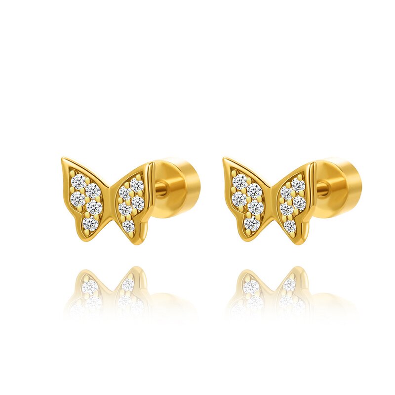 Hoop Earrings Factory - Fashion Trendy Geometric Non-embroidered Welding Beaded Gold-color Plating