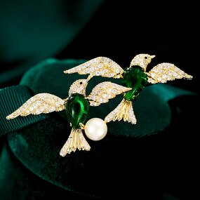 Bird-Of-Paradise Brooch Manufacturer - High-End Chinese-Style Elegant Graceful Fashion Accessory