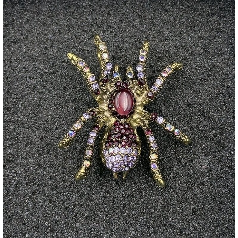 Spider Brooch Manufacturer - Cross-border Retro Rhinestone Fashionable High-end Men's Suit