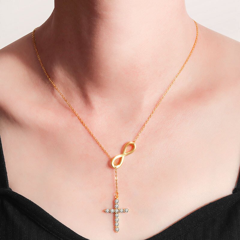 Cross Necklace Factory - Simple Infinite Circulation European American Women's Fashion Geometry