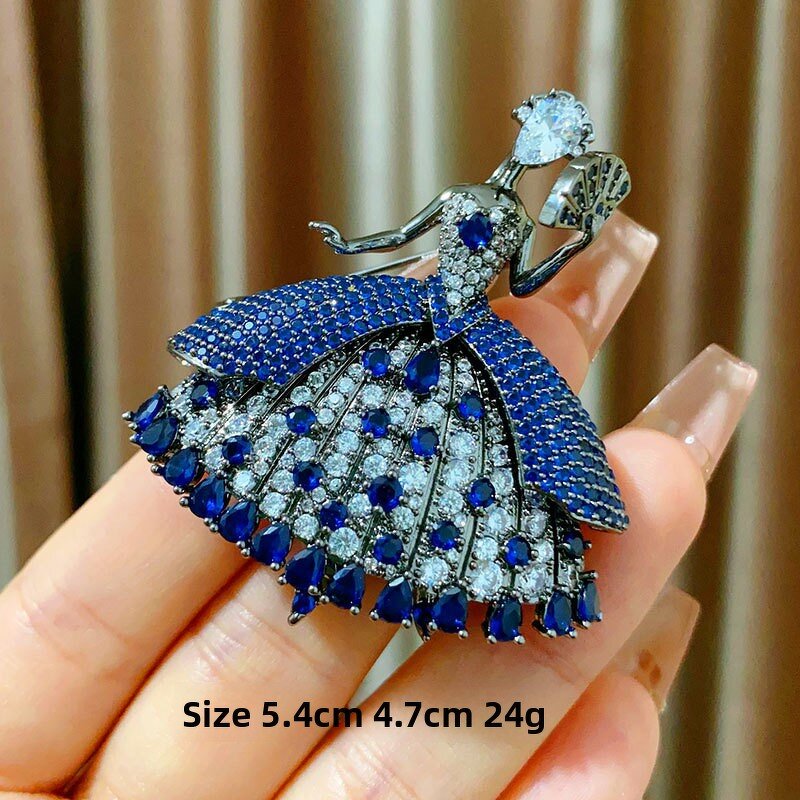 Peony Brooch Manufacturer - DIY Accessories Elegant Chinese Style Multi-layer Copper Gold-plated Zircon