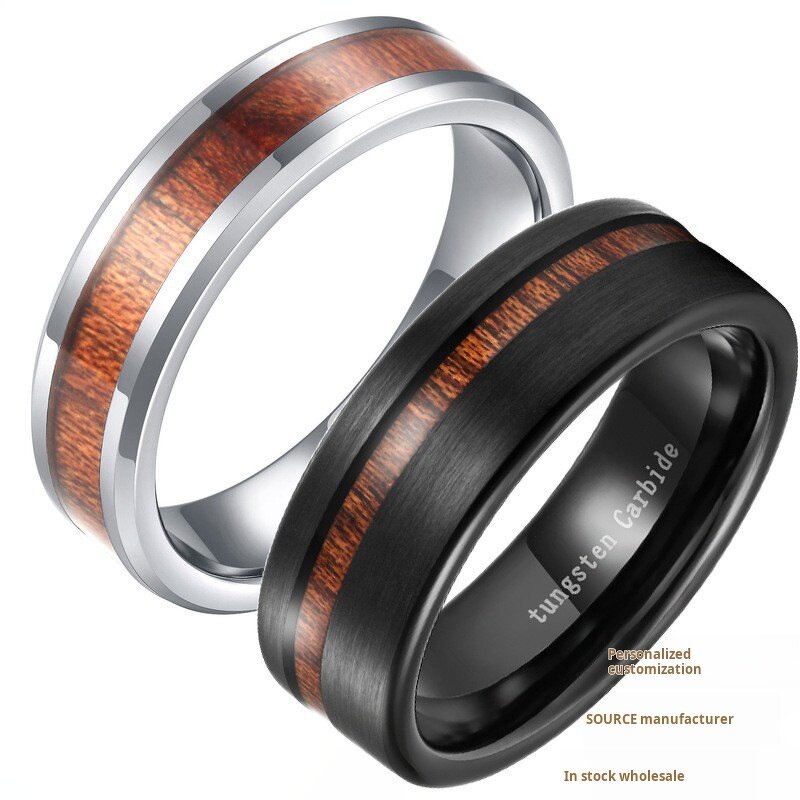 Tungsten Ring Factory - Popular Classic Wide Surface 6/8/10mm Groove Series Men's Bottle Opening