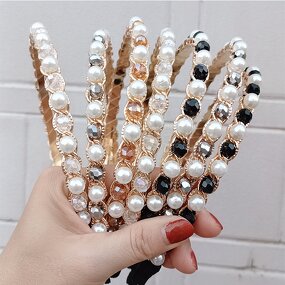 Pearl Headband Factory - New Korean Popular Headband Easiest for Match Casual Elegant Pressed Hairpin