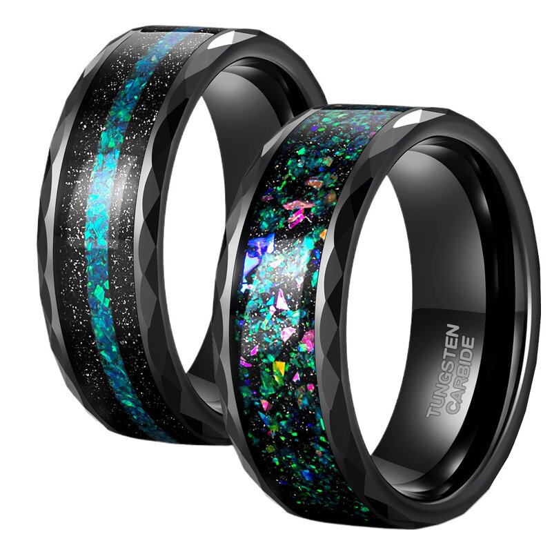 Opal Turquoise Ring Manufacturer - New Series Wide Surface 4/8 Tungsten for Wedding Bands