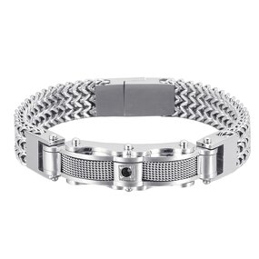 Leather Bracelet Factory - Handwoven European American New Fashion Men's Retro Stainless Steel