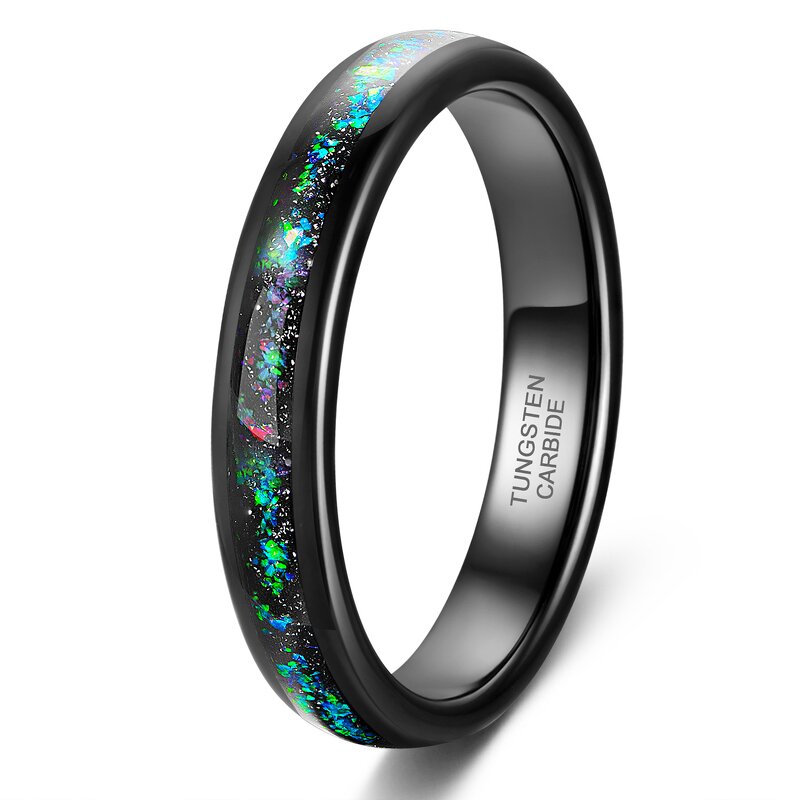 Opal Turquoise Ring Manufacturer - New Series Wide Surface 4/8 Tungsten for Wedding Bands