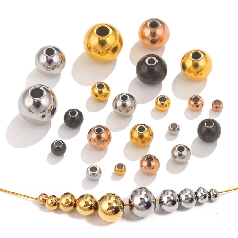 Round Zirconium Beads Manufacturer - Spot Wholesale 6mm8mm10mm Copper Micro-Inlaid Accessories String