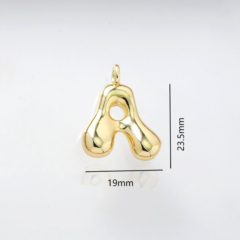 Bubble Letters Necklace Manufacturer - Cross-Border Hot-Selling Fashion 26 Cute Chubby Pendant