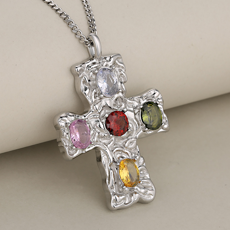Crystal Zircon Pendant Factory - European American Five-Color Hammered Light Fashion Charms