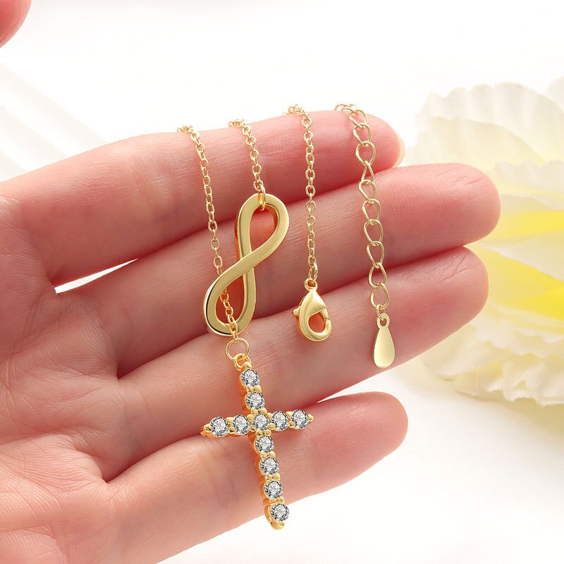 Cross Necklace Factory - Simple Infinite Circulation European American Women's Fashion Geometry