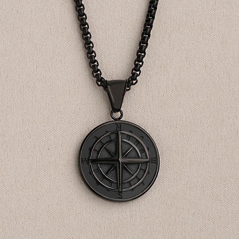 Compass Pendant Manufacturer - Personalized Stainless Steel Cross-Border Exclusive Fashion Jewelry