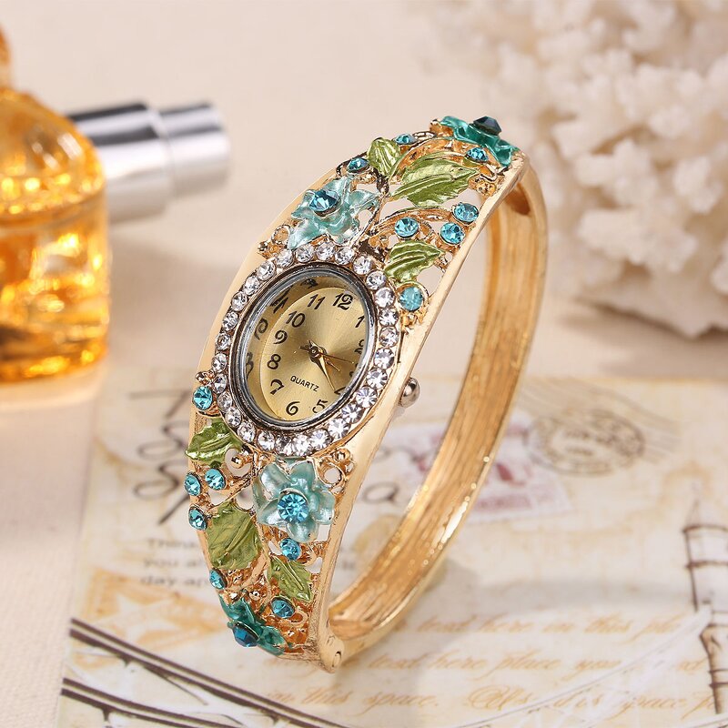 Women's Watch Manufacturer - Cross-border Hot Selling Fashion Roman Style Full Diamond Square Quartz